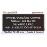 Placa grabada para DRON