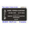 Placa para COLUMBARIOS