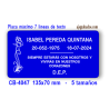 Placa para COLUMBARIOS