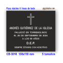 Placa para Nichos y Columbarios