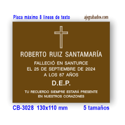 Placa para Nichos y Columbarios