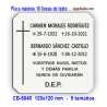 Placa para Nichos y Columbarios