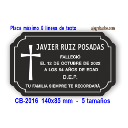 Placa para Nichos y Columbarios