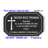 Placa para Nichos y Columbarios
