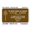 Placa para Columbarios y Nichos