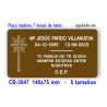 Placa para Columbarios y Nichos