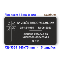 Placa para Nichos y Columbarios