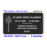 Placa para Nichos y Columbarios