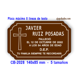Placa para Nichos y Columbarios