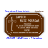 Placa para Nichos y Columbarios