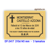 Placa para difuntos