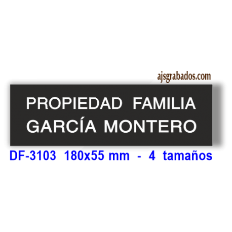 Placa para Cementerio