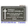 Placa difuntos en granito acrílico