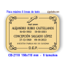 Placa grabada para CEMENTERIO