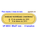 Placa para URNA funeraria