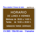 Placa para grabar horario