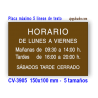 Placa para grabar horario