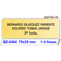 Placa de buzón metallex