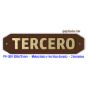 Placa pisos texto relieve