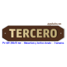 Placa pisos texto relieve