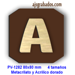 Placa puerta texto relieve
