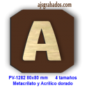 Placa puerta texto relieve