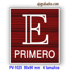 Placa con letra y piso