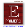 Placa con letra y piso