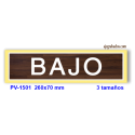 Placa señalización pisos