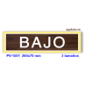 Placa señalización pisos
