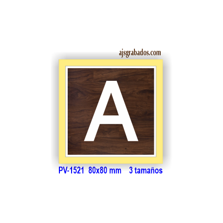 Placa para puerta de piso