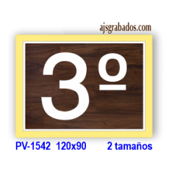 Placa para puerta de piso