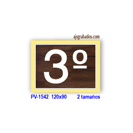 Placa pisos número ordinal