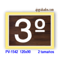 Placa para puerta de piso