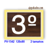 Placa para puerta de piso