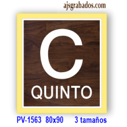 Placa vivienda con puerta y piso escrito