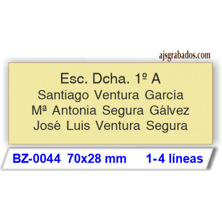 Placa de buzón aluminio