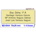 Placa de buzón aluminio