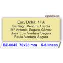 Placa de buzón aluminio