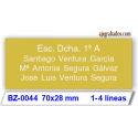 Placa de buzón aluminio