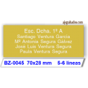 Placa de buzón aluminio