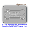 Placa para perros forma de hueso Metacrilato ESPESOR 4 mm personalizable