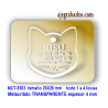 Placa para gatos Metacrilato GRUESO 4 mm para grabar 4 líneas