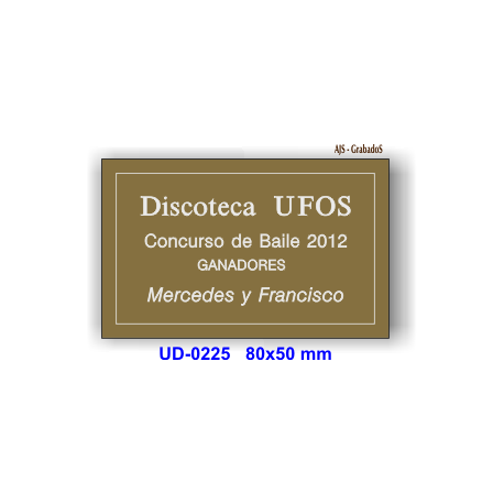 Placa para trofeos