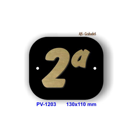 Placa numeración plantas Placa numeración plantas