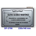 Placa para difuntos