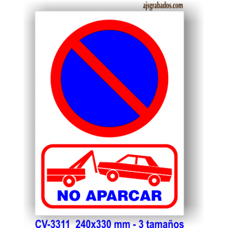 Placa NO aparcar 