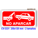 Cartel no aparcar 