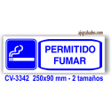 Placa permitido fumar