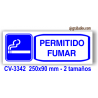 Placa permitido fumar